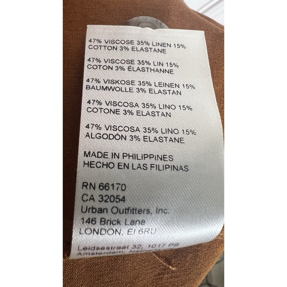 Anthropologie Medium Tan Ruffle Sleeve Stretch Button-Up Fitted MIDI Dress New - Picture 11 of 14